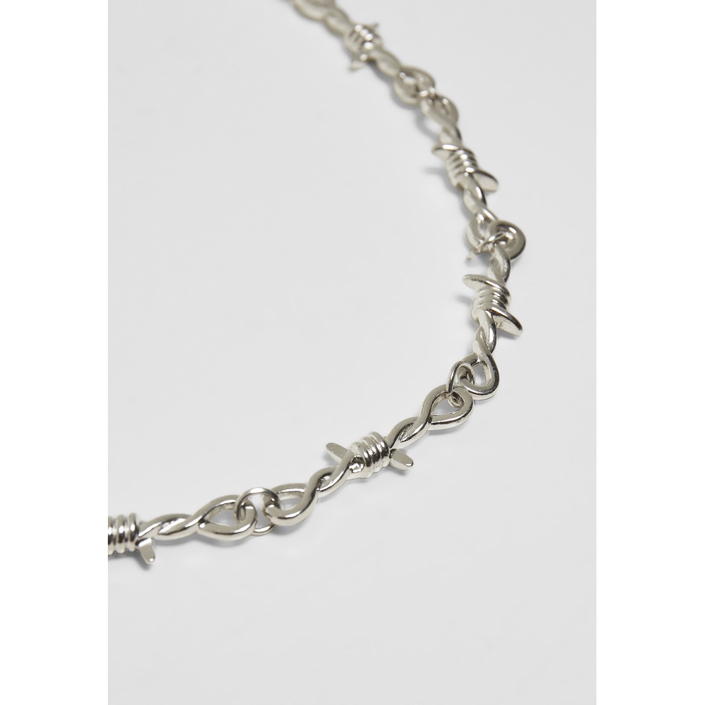 Urban Classics - Barbed Wire Necklace - Silver coloured
